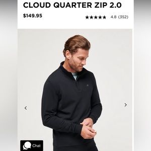 Travis Mathew Mens Cloud Quarter Zip 2.0